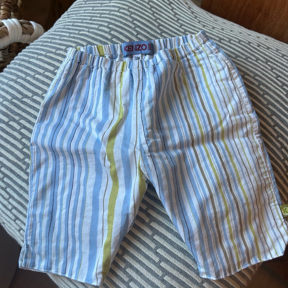 Kenzo Kids Baby Striped Blue and Green Pants size 3 months